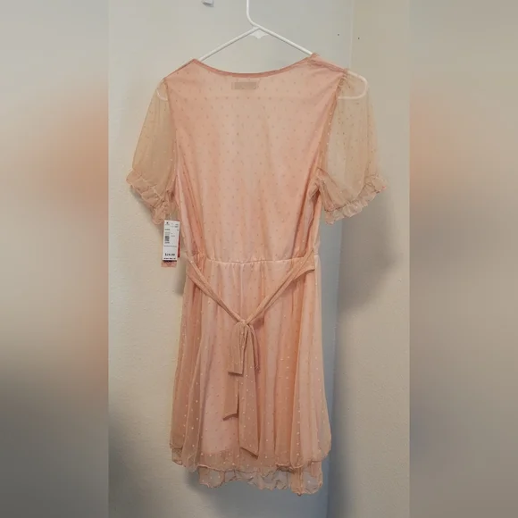 Inspires Hearts Blush Polkadot Juniors Dress - Picture 2 of 8